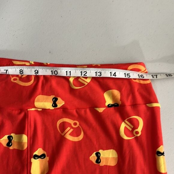 LuLaRoe Disney Incredibles Leggings Orange Size TC2 Fits 20-26 - Picture 6 of 8